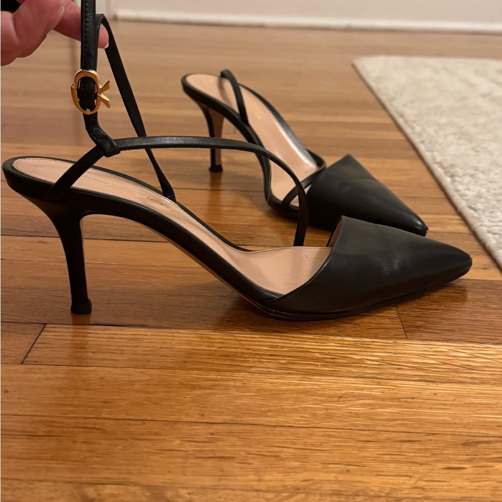 Gianvito Rossi Leather Slingback Pumps